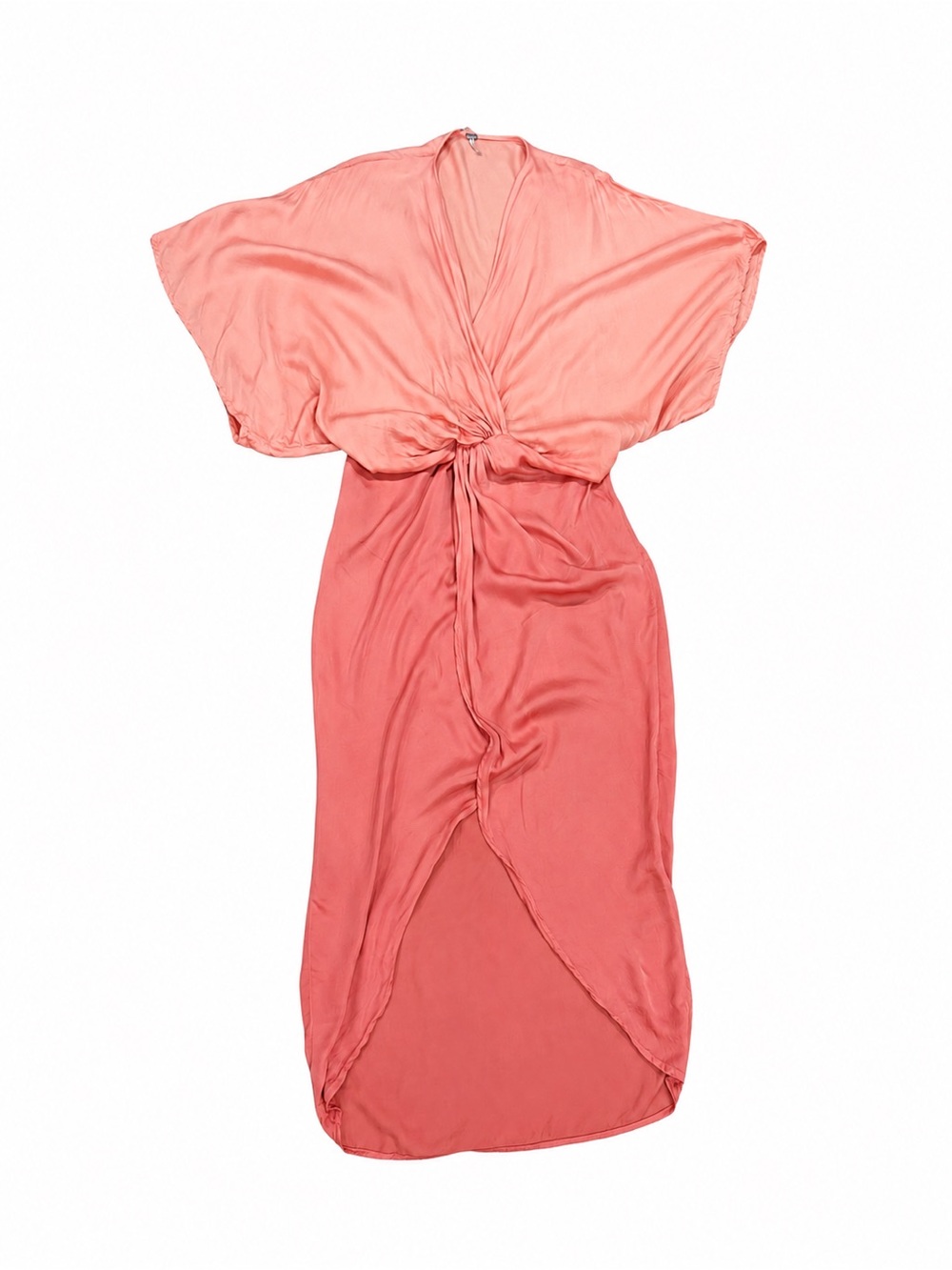 YFB Knot-Front Coral ombré Maxi Dress